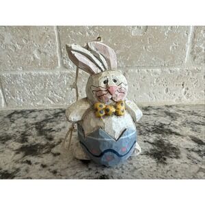 Eddie Walker Ornament Bunny In Egg Blue